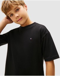 Tommy Hilfiger - Flag Embroidery Crew Neck T-Shirt - Teens