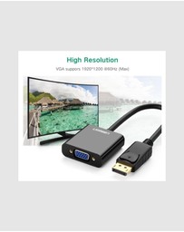 Ugreen - UGREEN DP Male to VGAFemale Converter Black