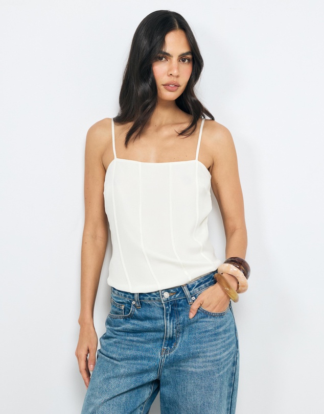 AERE - Lola Strappy Panel Cami Top