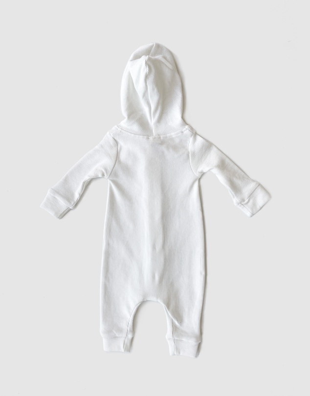 WITH LOVE FOR KIDS - Basics Thick Ribbed Hooded All In One - Babies