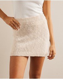 AERE - Textured Knit Mini Skirt
