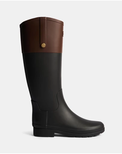 Hunter - Refined Gold Trim Riding Boots - Women's