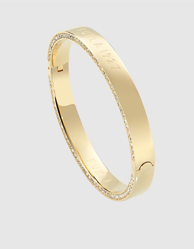 Furla - Furla 1927 Crystal Gold-Tone Bangle Bracelet