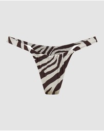 Vacay Swimwear - Rhodes Bottom Zebra Brown