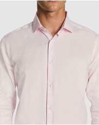 yd. - Clubman Pure Cotton Twill Slim Fit Dress Shirt