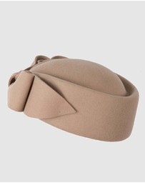 Max Alexander - Felt Beige Pillbox Hat