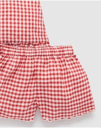Purebaby - Red Gingham Set -Kids-Babies