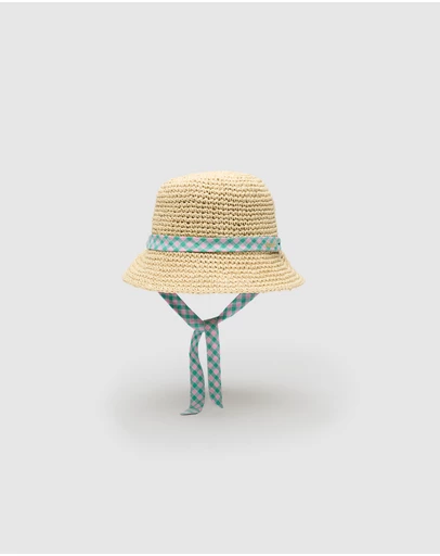 Seed Heritage - Gingham Straw Hat