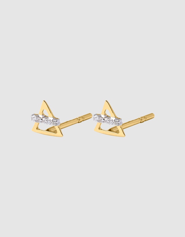 Luna Rae - Solid Gold - Earth Element Diamond Studs
