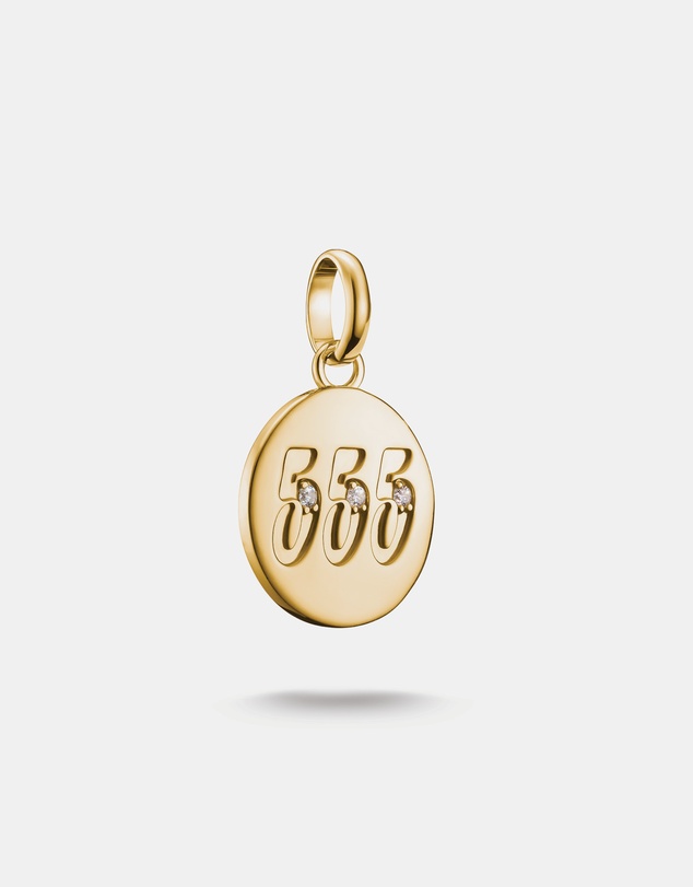 THOMAS SABO - THOMAS SABO Connect Charm angel number 555 with stones Gold