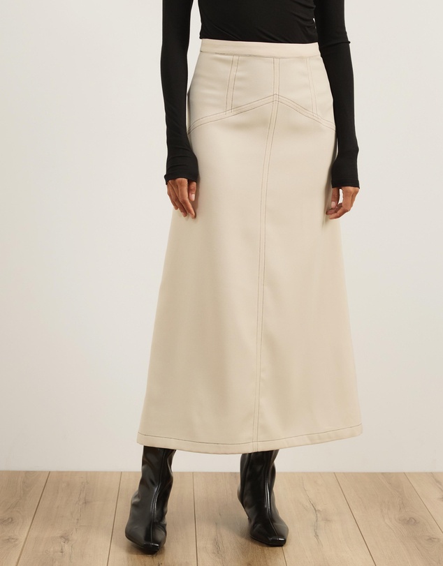 Atmos&Here - Mia Contrast Stitch Maxi Skirt