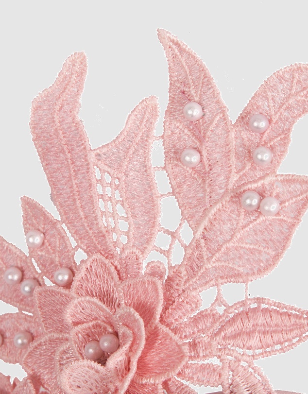 Max Alexander - Lace Crown Pink Headband Fascinator