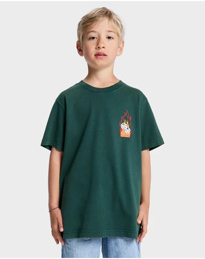 DC Shoes - Boys 10 to 16 Burning Dice T-Shirt