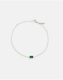 Kirstin Ash - Baguette Birthstone Bracelet May Green Onyx