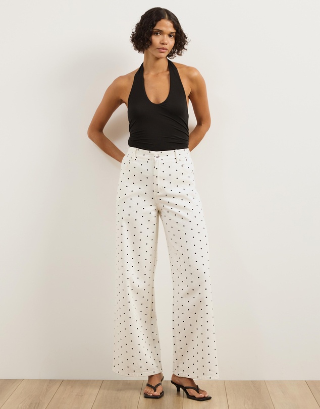 Atmos&Here - Kate Twill Wide Leg Pants