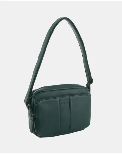 Milleni - Milleni Leather Ladies Multi-Zip Cross-Body Bag