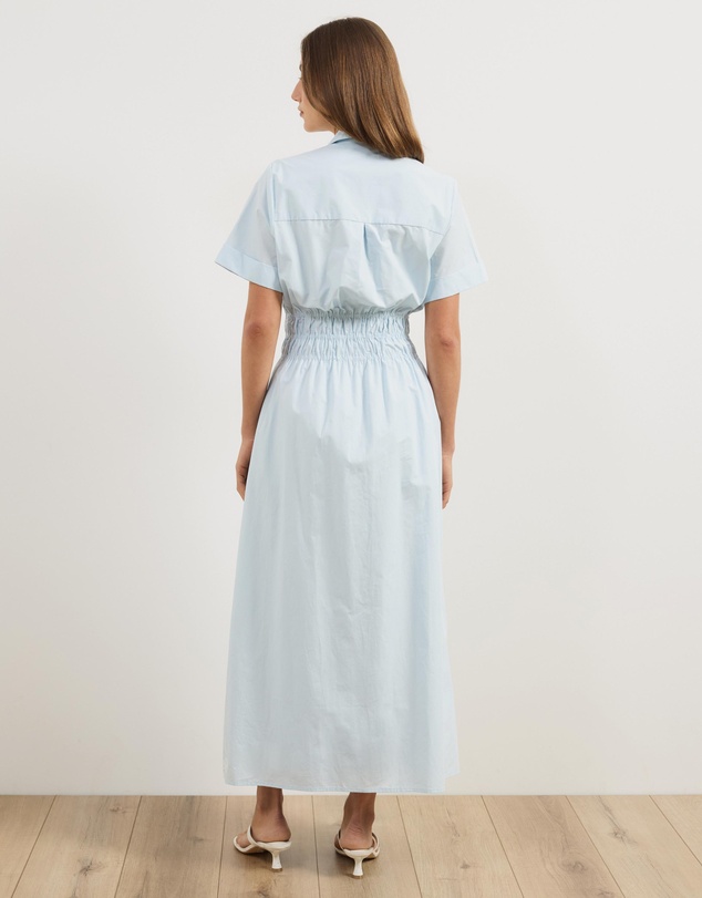Atmos&Here - April Cotton Poplin Midi Shirt Dress