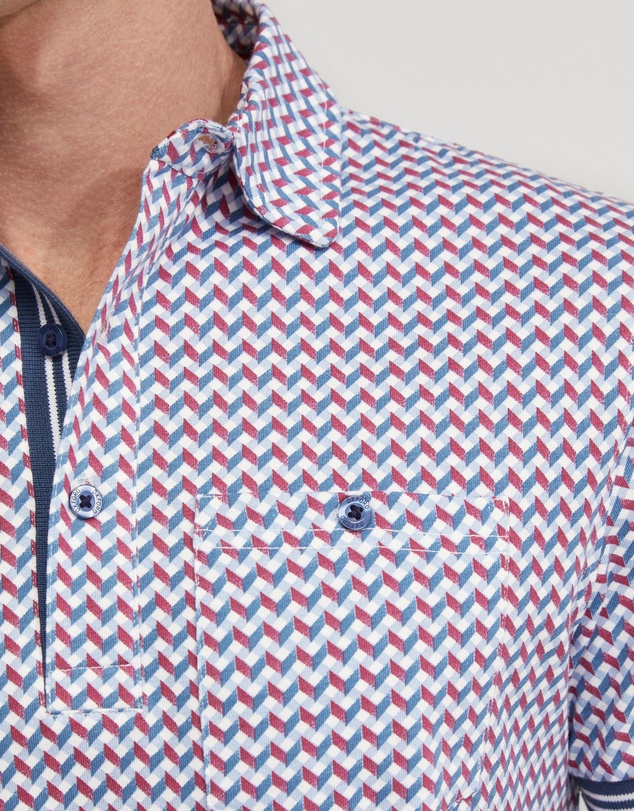 Oxford - Milo Cotton Jersey Printed Polo
