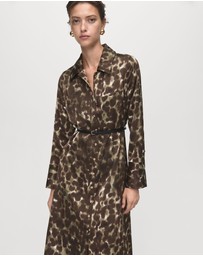 M.N.G - Printed Shirt Dress With Belt