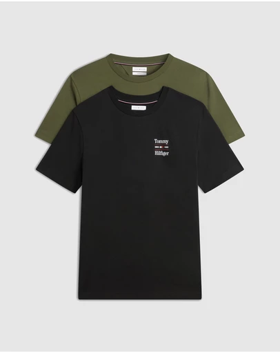 Tommy Hilfiger - 2-Pack Stacked Logo Jersey T-Shirts