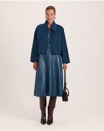 SABA - Viv Faux Leather Midi Dress