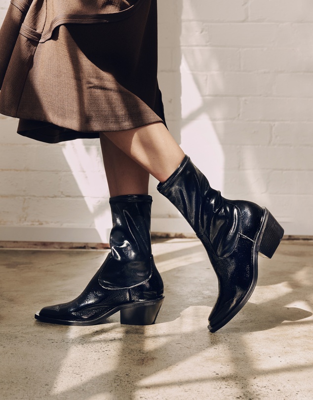 Sempre Di - Jayda Patent Ankle Boots