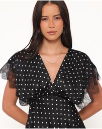 Petal & Pup - Ailbhe Top - Black Polka Dot