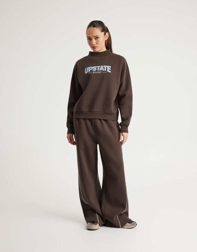 Upstate - College Mock Neck - Espresso
