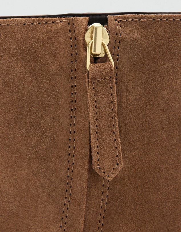M.N.G - Heel Suede Ankle Boots