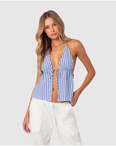EDIKTED - Madelyn Tie Front Top