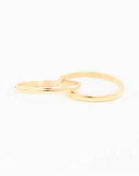Lovisa - Waterproof Gold Plated Stainless Steel Intertwined Stacked Ring