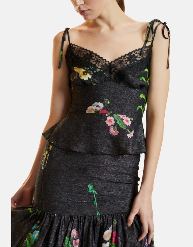 Cynthia Rowley - Lace Metallic Cami Top