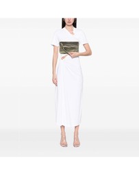 Pre-Loved by Azura Reborn - Pre-Loved Metallic Grained Leather Wristlet Clutch