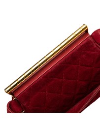 Pre-Loved by Azura Reborn - Pre-Loved Quilted Suede Metal Frame Handbag
