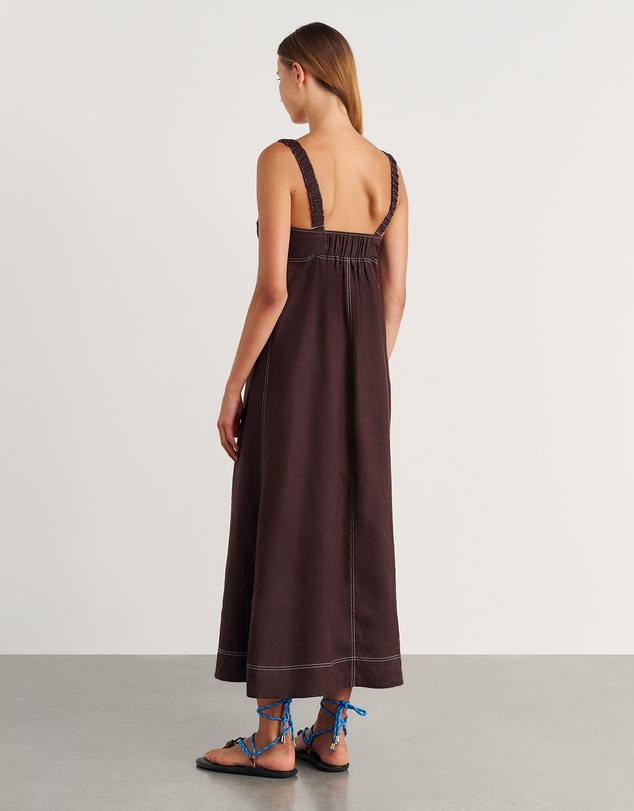 Jag - Sara Linen Midi Dress