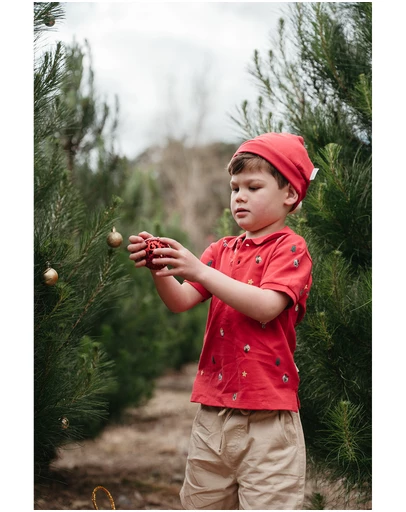 Purebaby - Christmas Polo-Kids-Babies