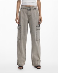 Desigual - Denim jeans with stitched pockets