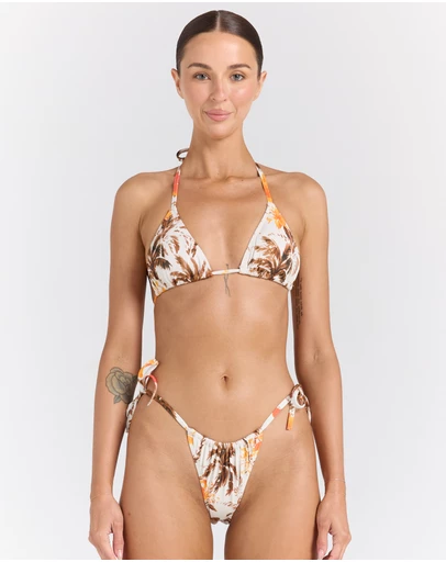 Poolside Paradiso - Palma String Tie Bikini Top - Sunset