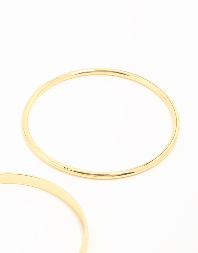 Lovisa - Gold Plated Smooth Bangles 2-Pack