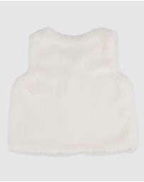 Fox & Finch - Orchard Bloom Emb. Faux Fur Vest 3-7 Yrs