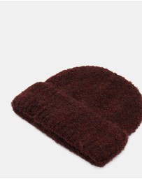 Morgan & Taylor - Freya Boucle Beanie in Burgundy Red
