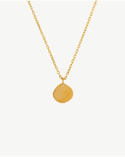 Zahar - Engravable Large Pebble Pendant Necklace