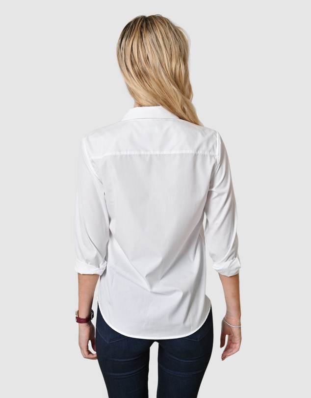 The Fable - White Cotton Poplin Shirt