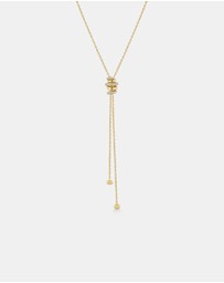 Ania Haie - Ania Haie Gold Twisted Rope Lariat Necklace