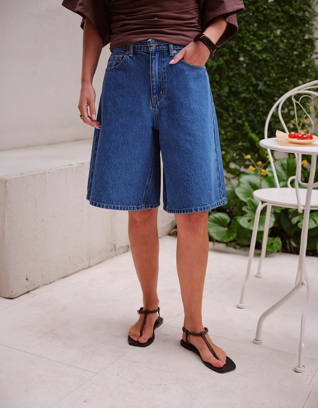 Ceres Life - Olive Belted Denim Short