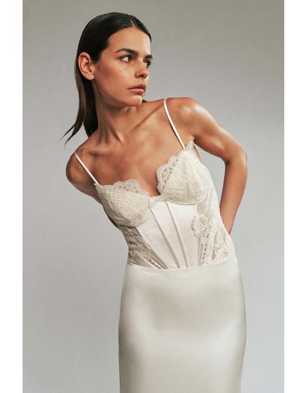 Bardot - Tara Satin Lace Bodysuit