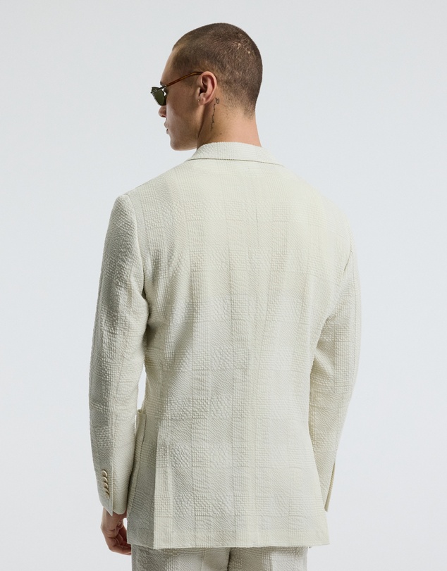 Calibre - Seersucker Check Blazer Stone