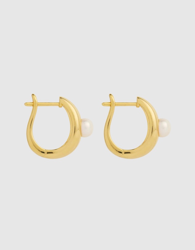 Najo - Tropica Yellow Gold Pearl Earring