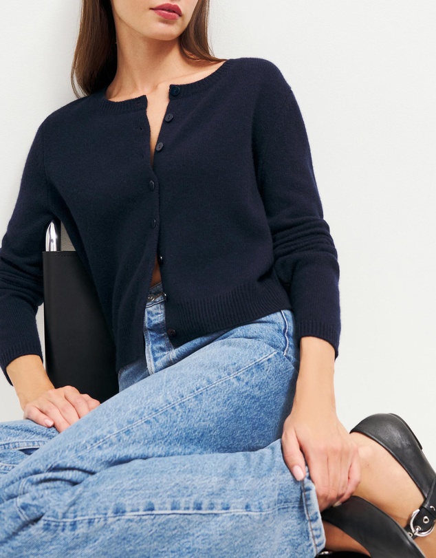 Reformation - Clara Cashmere Crew Cardigan