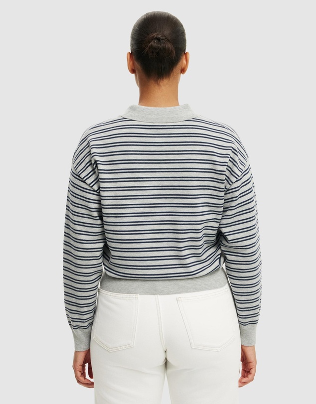 Cotton On - Boxy LS Polo Knit